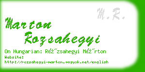 marton rozsahegyi business card